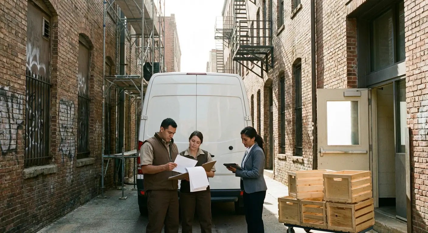 Chandler alley delivery access and clearance check